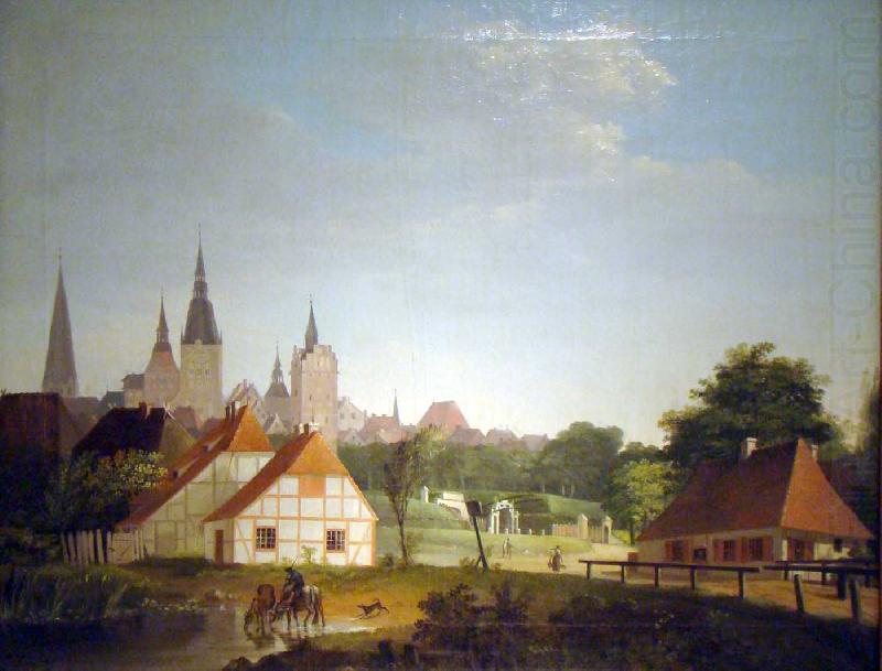 Georg Friedrich Kersting Ansicht von Rostock von Westen china oil painting image